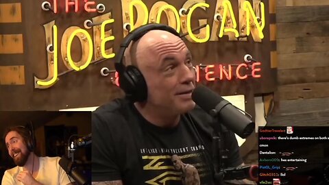 the Rogan/Gillis mention with Asmongold reaction and Nick's all under 3 min