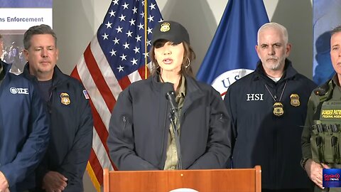 DHS Secretary Kristi Noem holds a press conference on ICE Shooting