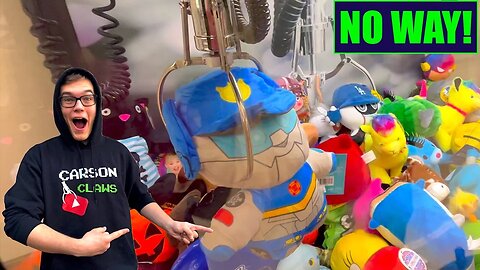 Winning On The Very Last Try At The Claw Machine!