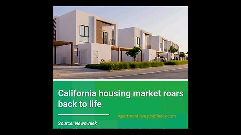 California Housing Market Roaring Back ⏫️👆🏻
