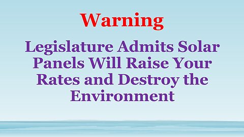 Ratepayers and the Environment Suffer if FPL Gets its Way - Stop the Green New Scam Madness