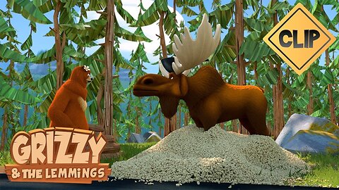 Grizzy grilled corn for his lovely she-bear Grizzy & the Lemmings