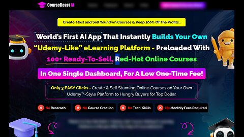 coursebeast ai overview: AI Application That Quickly Builds Your Own 'Udemy-Like' eLearning Platform
