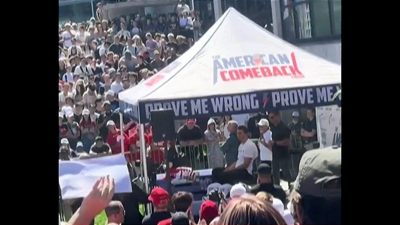 Students flee after Charlie Kirk was shot in front of a crowd of hundreds