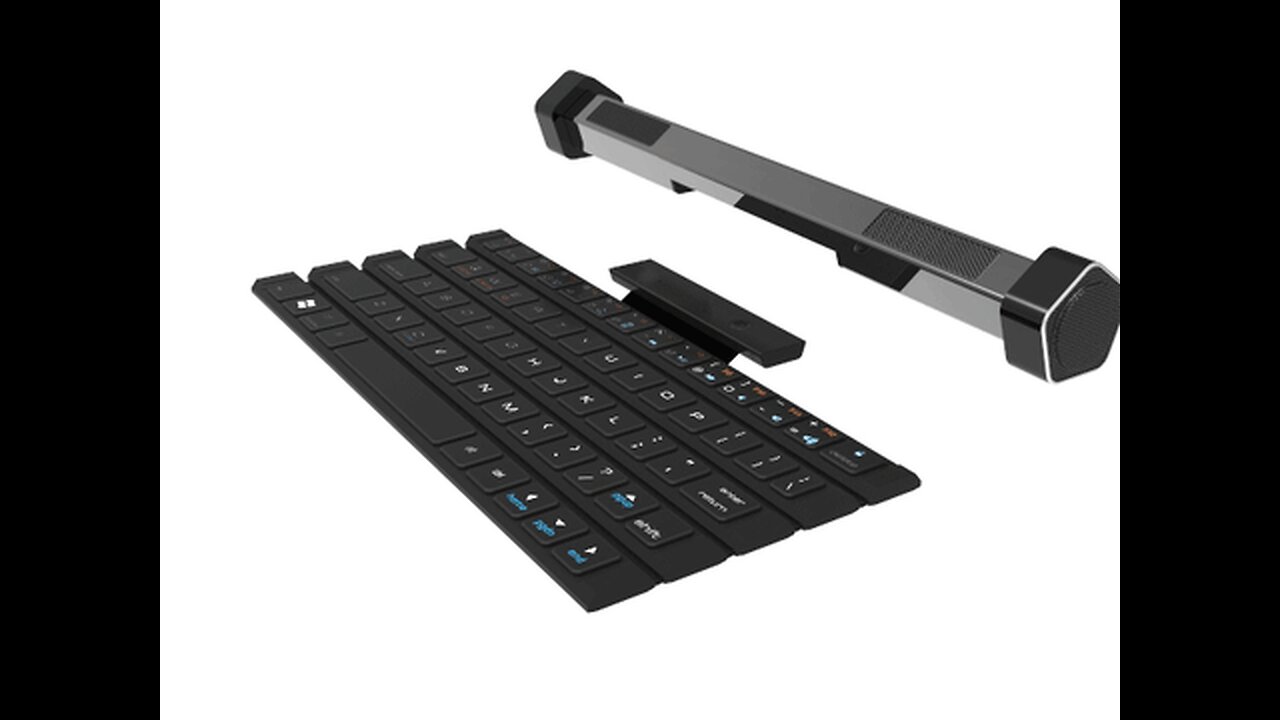 Foldable & Detachable Bluetooth Keyboard & Speaker