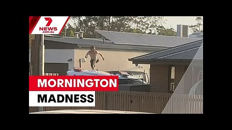 A Mornington man uses brute force to escape police | 7NEWS Australia