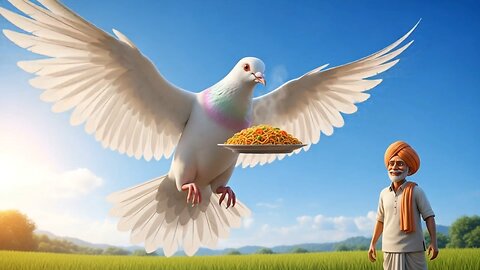 Pigeon’s Chowmein Love Gets Slammed by Greedy Farmer 💔🍜”