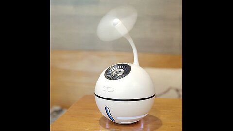 Rechargeable Mini Desk Humidifier With LED, Fan & Night Light