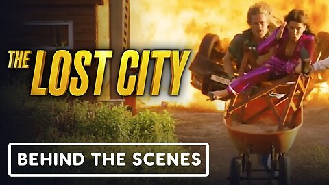 The Lost City - Official Wheelbarrow Escape Behind the Scenes (2022) Sandra Bullock, Channing Tatum