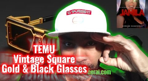 TEMU Men's Vintage Square Fashion Glasses | Zinc Alloy Frame | Stylish | Gold & Black