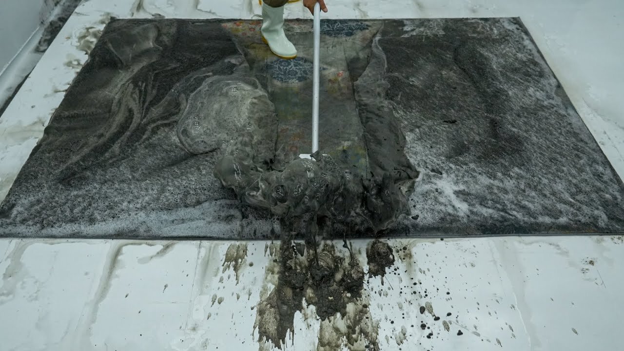 Soap Spill - Incredibly Dirty Carpet Cleaning Meets ASMR - Satisfying Video, ASMR Cleaning