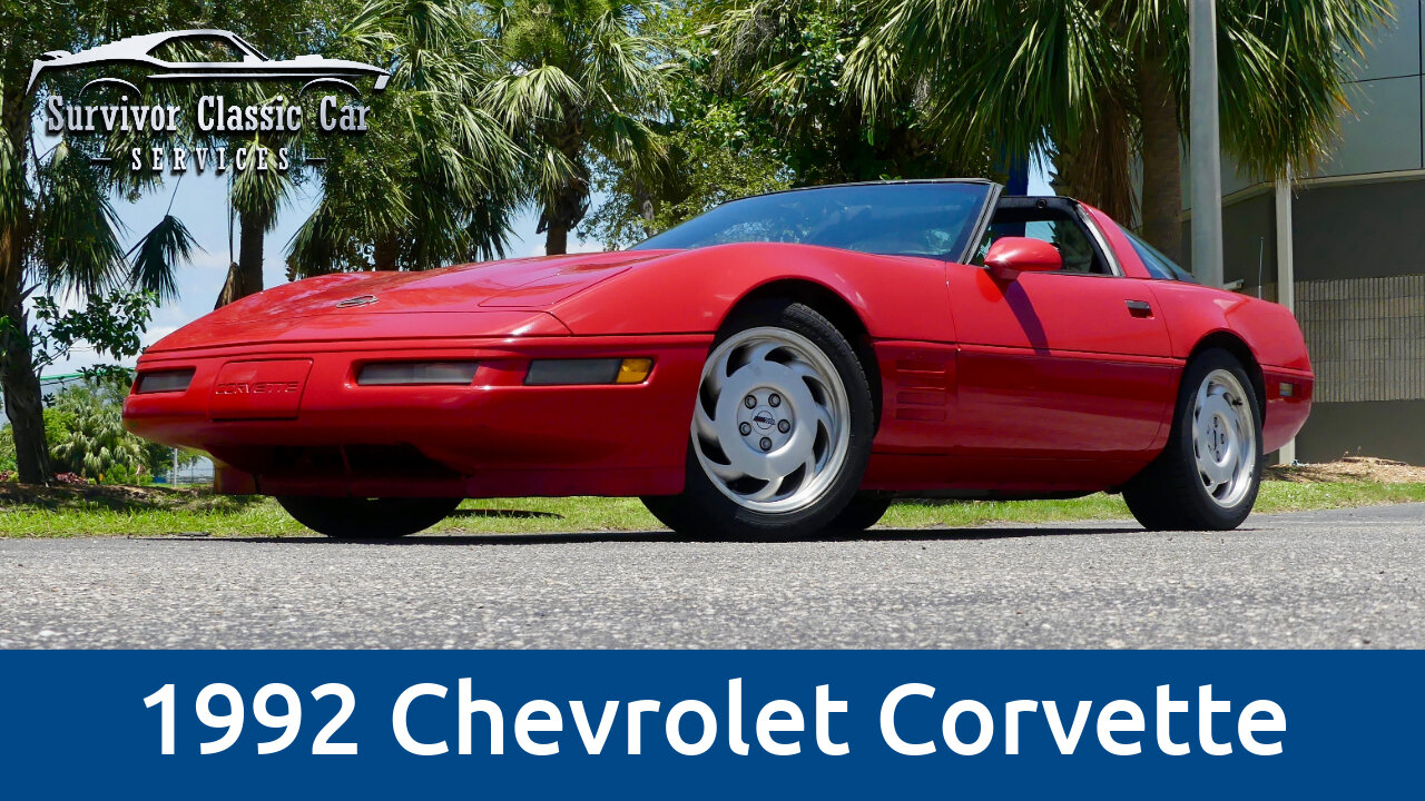 Nice affordable 1992 C4 Chevy Corvette with 95k Miles, 5.7L LT1 V8, 4 speed auto, Targa top for sale
