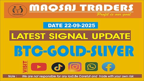Gold XAUUSD BTCUSD Free Singal Today Forex Free Singal Latest Free Signal 22 September 2025