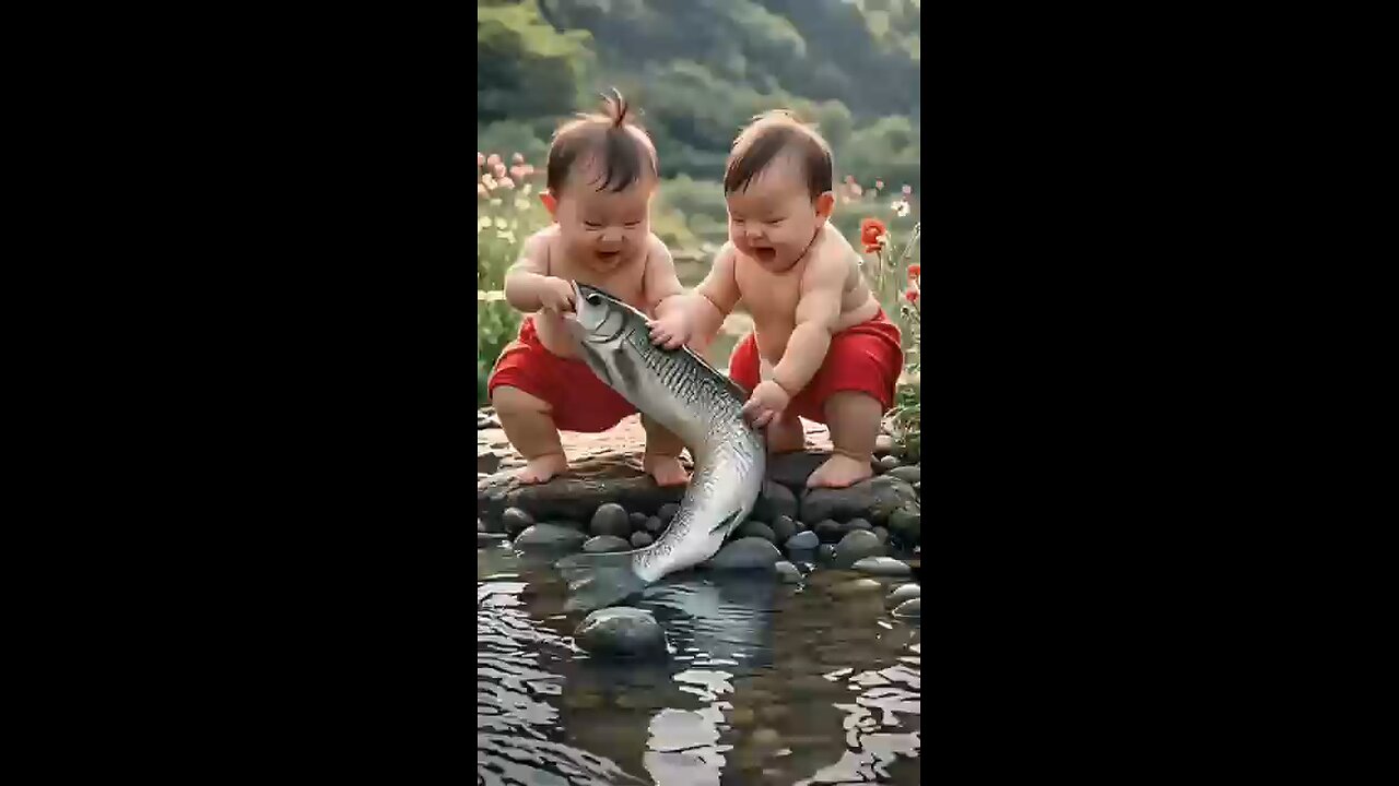 Muslim Child on fish with Dua lyrics
