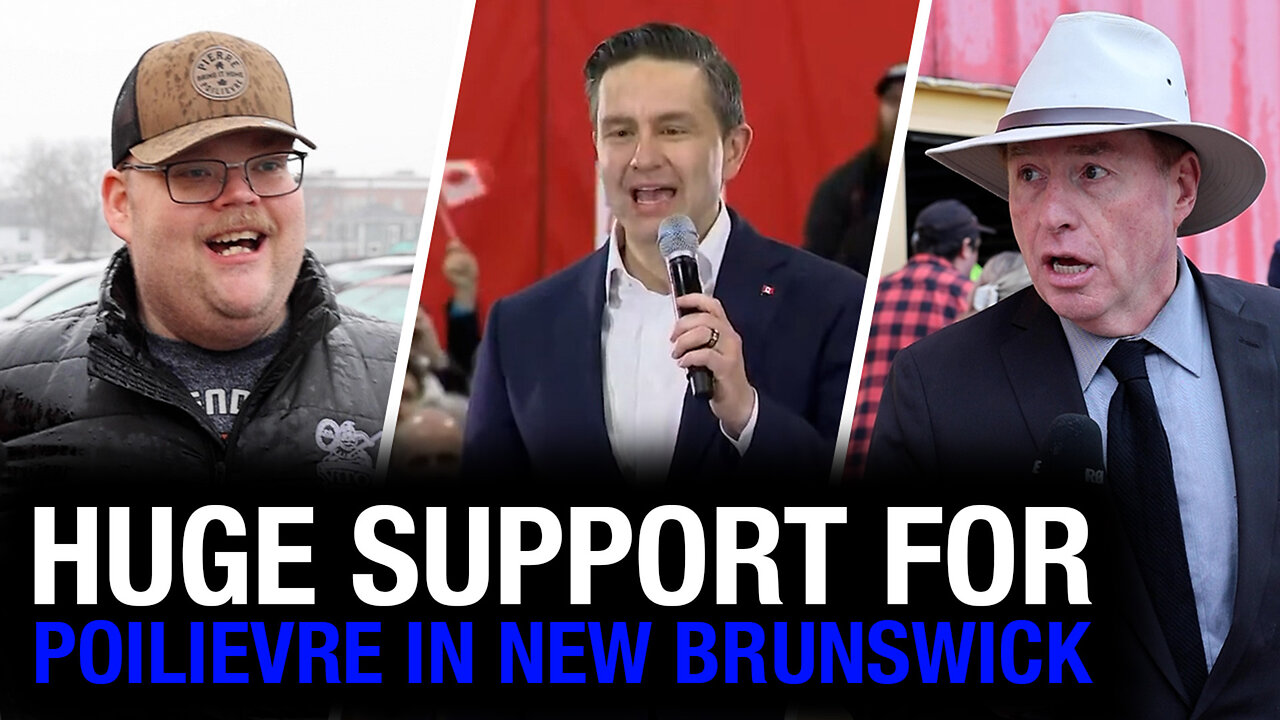 Thousands pack electrifying Poilievre rally in Fredericton, N.B.