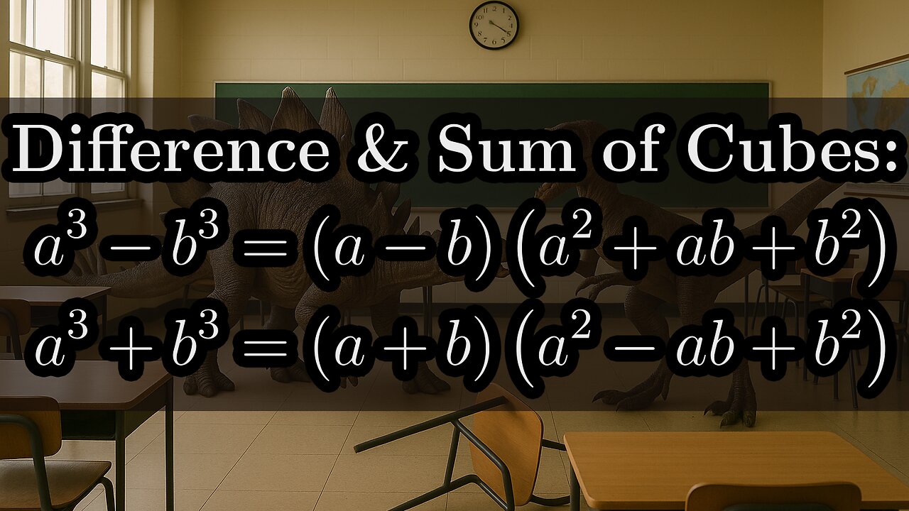 Math teacher EXPLAINS difference and sum of cubes formulas with EXAMPLES