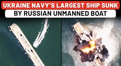Simferopol Bombed Ukraine Loses Largest Navy Ship In A Decade After Russian Unmanned Boat Hit Hard