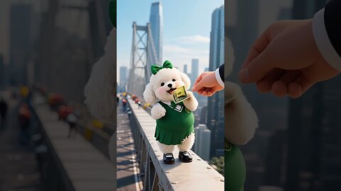 How cute the dog that likes Labubu is!