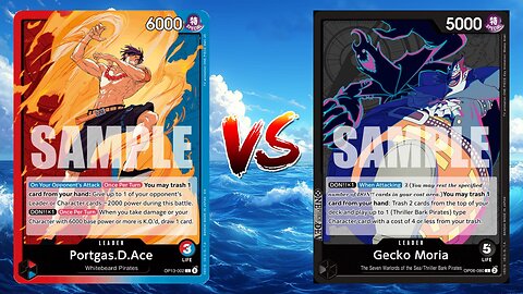 One Piece TCG Red Blue Ace VS Gecko Moria!!