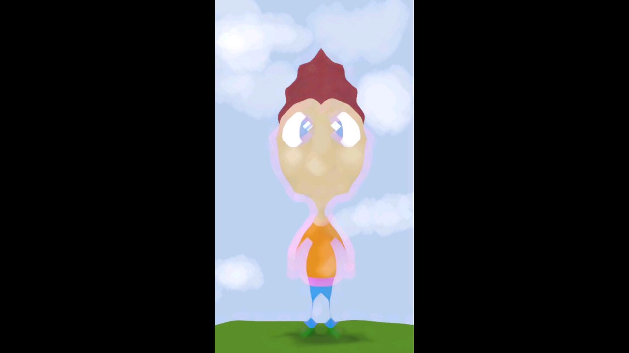 When your brain goes numb. Cartoon animation drawing