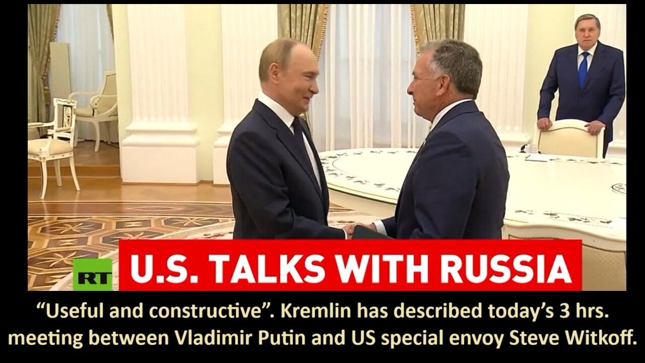 GEOPOLITICS 101: “Useful and constructive”. Kremlin has described today’s 3 hrs. meeting between Vladimir Putin and US special envoy Steve Witkoff.