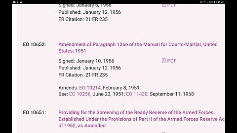 President Eisenhower Executive Order 10652