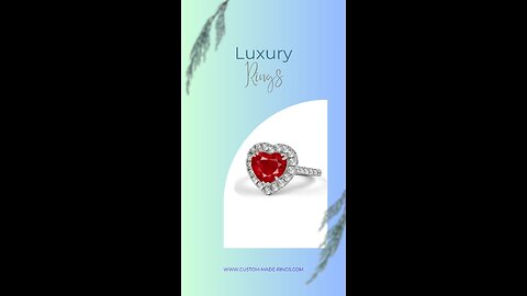9 custom made ruby and diamond vintage halo engagement rings