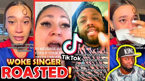 🚨Tiktokers ROAST Woke Singer Nezza for Singing National Anthem in Spanish Then CRYING At Backlash!