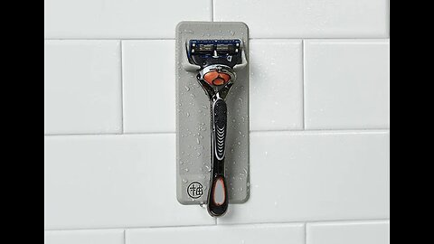 Waterproof & Reusable Wall Mounted Shaver_Razor Holder with No Glue_Screw Installation
