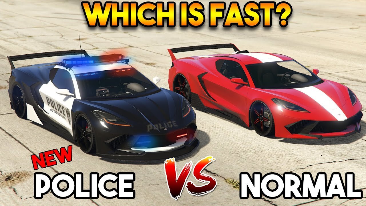 GTA Online - NEW COQUETTE D10 PURSUIT VS COQUETTE D10 (POLICE VS NORMAL)