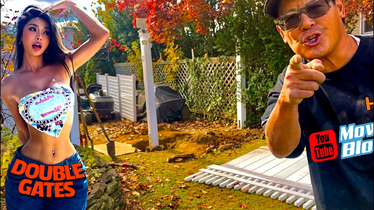 I extend my PVC Fence from one gate to double doors for $50!