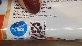 Everything she picks up says “Contains bioengineered ingredients” Americans are treated as lab rats