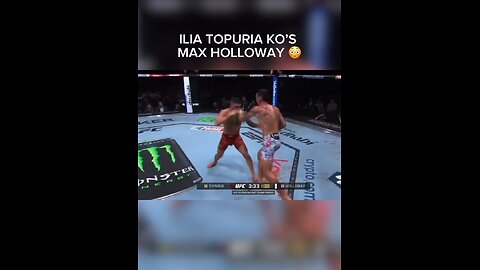 Ilia Topuria is the first fighter to knockout Max Holloway