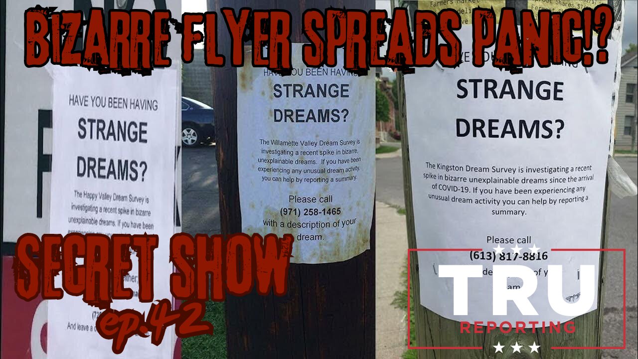 TRU REPORTING'S SECRET SHOW! ep.42 Tonight's Topic: "Bizarre Flyer In Portland Causes Panic!?"