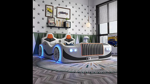 Mini Racer LED Luxury Car Kids Bed