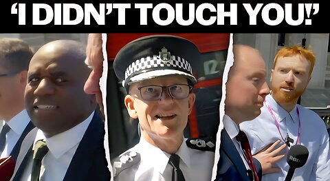 Police chief SHOVES journalist in Palestine Action interview