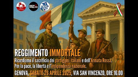 26 APRILE: RICORDIAMO LA RESISTENZA PER L'INDIPENDENZA NAZIONALE.