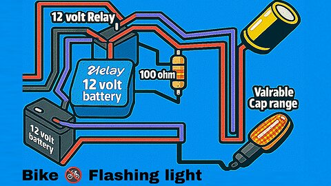 Customizable Bike Flashing Relay Indicator Light | Simple 12V Circuit Design. #MakeupHack #BikeIndi