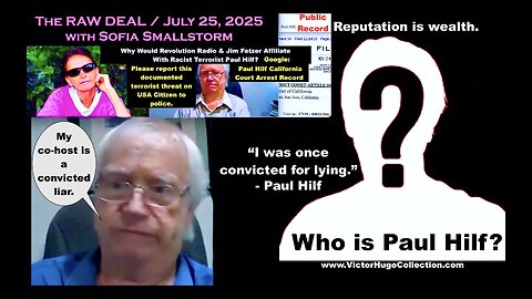 FTJ Media Jim Fetzer Revolution Radio CoHost Paul Hilf Lying Conviction Terrorist Threat Raise Alarm