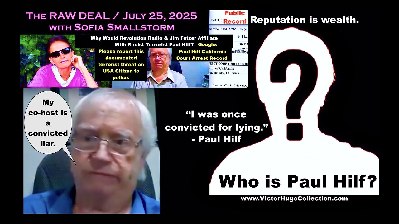 FTJ Media Jim Fetzer Revolution Radio CoHost Paul Hilf Lying Conviction Terrorist Threat Raise Alarm