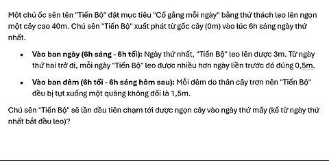 Một chú ốc sên tên "Tiến Bộ" đặt mục tiêu "Cố gắng mỗi ngày" bằng thử thách leo