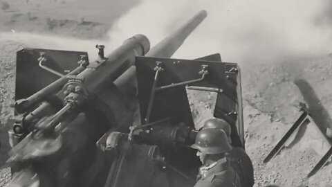 8.8cm Flak 18 battery providing fire support along with Stukas during the invasion of Greece in 1941