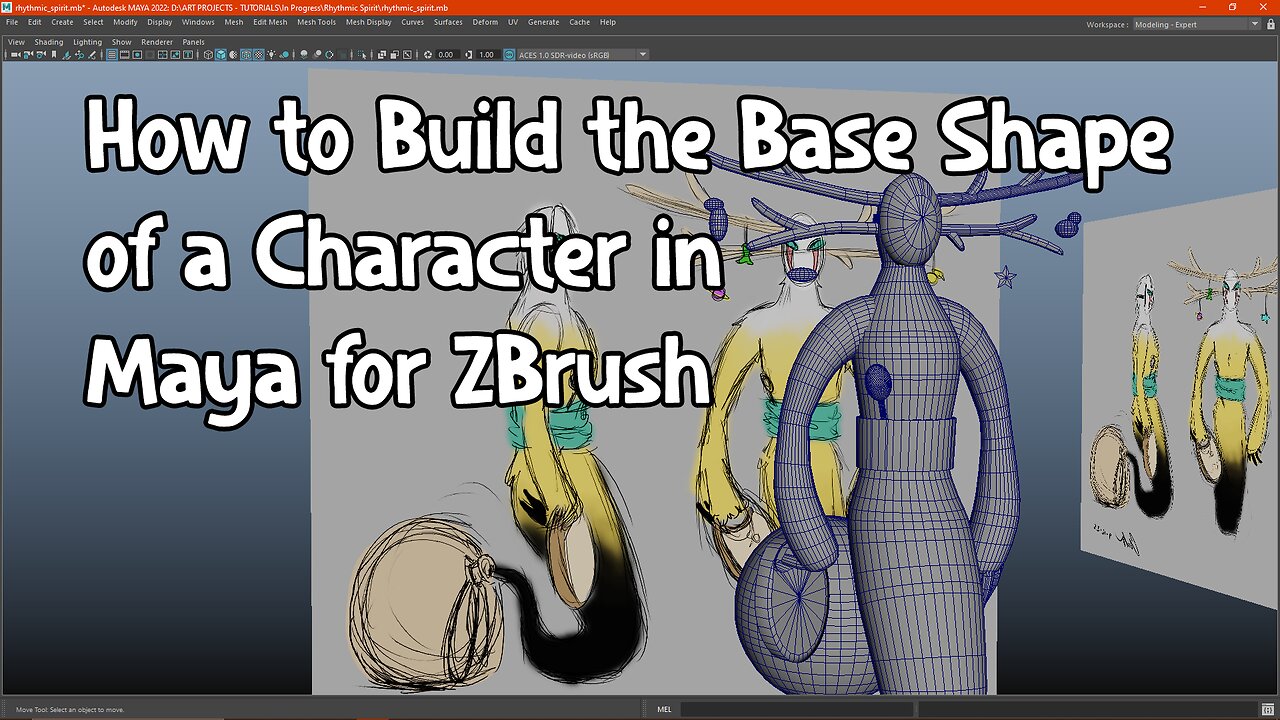 How to Build the Base Shape of a Character in Maya for ZBrush