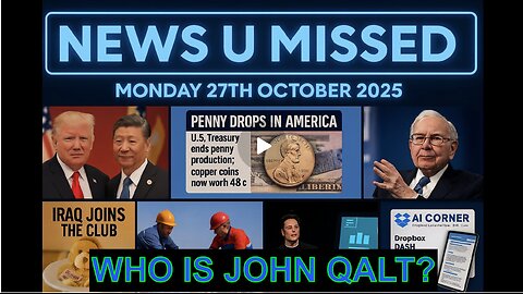 NEWS U MISSED WITH DREW DEMI MONDAY 27TH OCTOBER 2025 WHO IS JOHN QALT?