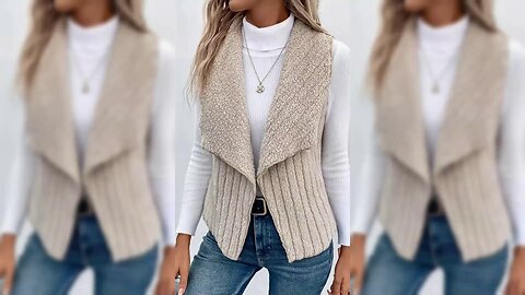 Cozy Fleece Open Front Vest Coat