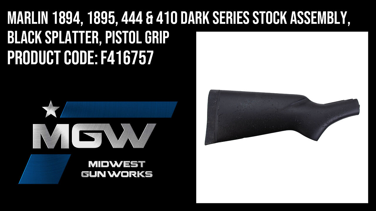 Marlin 1894, 1895, 444 & 410 Dark Series Stock Assembly, Black Splatter, Pistol Grip - F416757