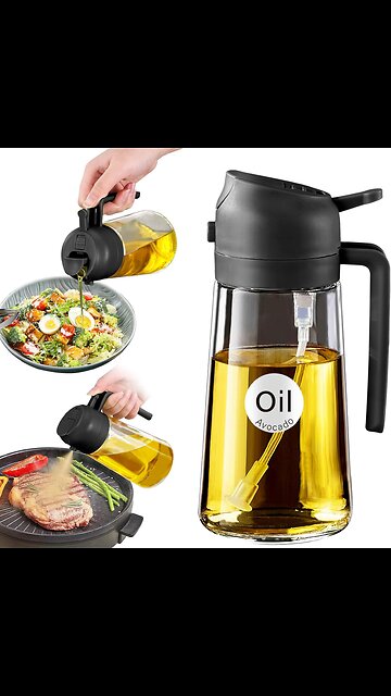 “YARRAMATE Oil Sprayer– 2-in-1 Glass Oil Dispenser for Healthy Cooking, BBQ & Salad Perfection! 🥗✨