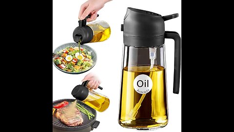 “YARRAMATE Oil Sprayer– 2-in-1 Glass Oil Dispenser for Healthy Cooking, BBQ & Salad Perfection! 🥗✨