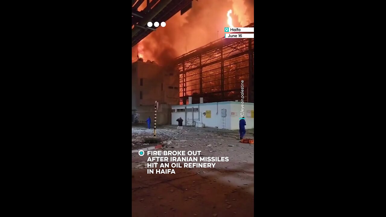 israel refinery burn by iran