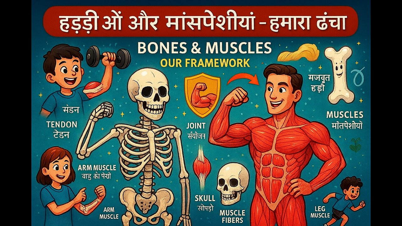 Bones & Muscles – Our Framework 🦴💪 | Curious Cub | Kids Learning